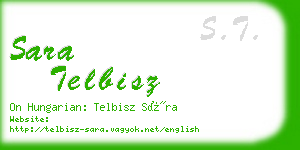 sara telbisz business card